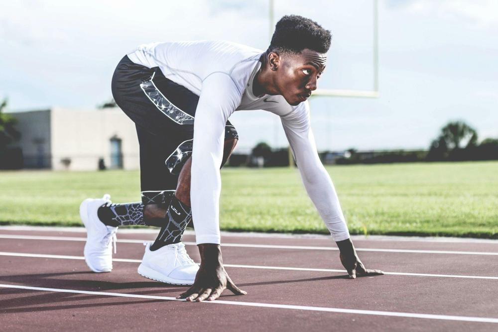 Athlete running