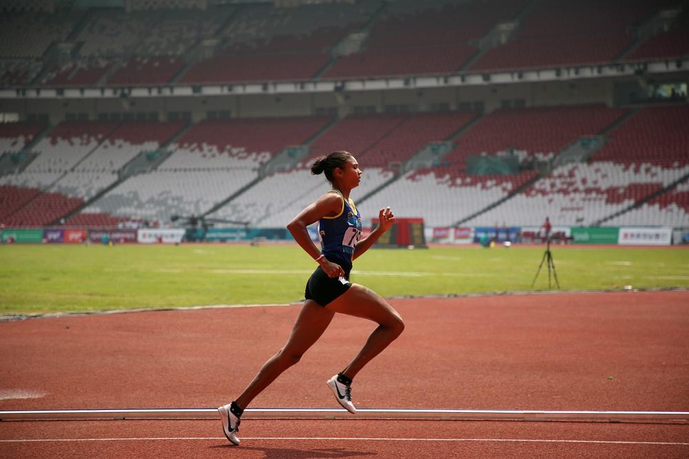 Athlete running